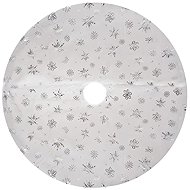 Ruhhy 22224 Christmas tree blanket 120 cm, white and silver - Christmas Tree Mat