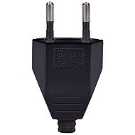 Solight Flat plug 2.5 A, straight, IP20, black - Plug