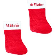 Rappa Christmas stocking with inscription from St. Nicholas 2 pcs - Christmas Decoration
