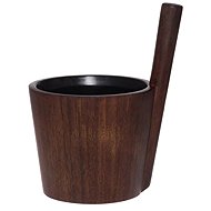 RENTO Sauna bucket duo - dark bamboo with black plastic insert 5 l - Sauna Bucket