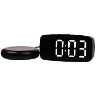 Verk 27443 LED-es digitális rezgő ébresztőóra hőmérővel, fekete színben - Ébresztőóra