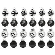 Verk 26102 Set of Christmas banners 24 pcs, diameter 6 cm, black - Christmas Ornaments