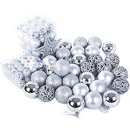 Verk 26011 Set of Christmas decorations 100 pcs, silver - Christmas Ornaments