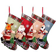 Ruhhy 26467 Christmas gift stocking set 3D, 4 pcs - Christmas Decoration