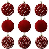 eCa BSN67 Set of Christmas banners 9 pcs, diameter 8 cm, burgundy - Christmas Ornaments