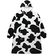 Ruhhy 26538 TV hoodie XXL, black and white - Wearable Blanket