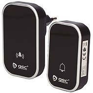 Garsaco Plumtre wireless doorbell 1 battery-free button and 1 receiver, black - Doorbell
