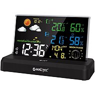MalTec Weather station with colour display, wireless, black - Weather Station
