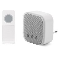 Entac Wireless doorbell + button and battery, white - Doorbell