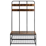 Ruhhy 27036 Clothes rack with hooks and shelves 182 × 100 × 35,5 cm - Coat Hanger