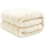 Ruhhy 26493 Plush blanket 160 × 100 cm, white - Blanket
