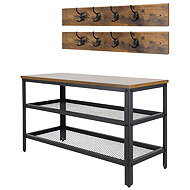 Ruhhy 27037 Shoe rack with bench and hanger 73 cm - Shoe Rack
