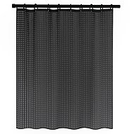 DuraHome Bathroom curtain 180 × 180 cm PEVA, 2D, black - Shower Curtain
