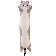 TopKing Plush pillow long cat 50 cm XL, grey - Pillow