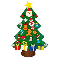 Ruhhy 24856 Felt Christmas tree with ornaments 90 cm - Christmas Decoration