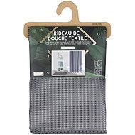 DOCHTMANN Shower curtain textile 180 × 200 cm, dark grey - Shower Curtain