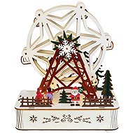 DOMMIO Wooden spinning carousel with LED lighting 23 × 20 cm - Christmas Decoration