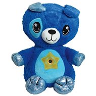 Leventi Plush dog with star projector, blue - Soft Toy