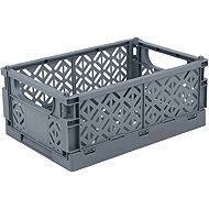 DOCHTMANN Folding crate grey 16,5 × 25 × 10 cm - Storage Box