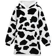 Gordon TV hoodie, black and white - Wearable Blanket