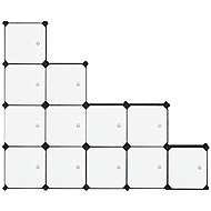 Hogler 3419 Variable shelving system 12 modules, 140 × 47 × 175 cm, black and white - Shelving Unit