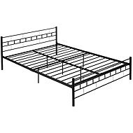 ModernHome DNYSF404B Metal bed with frame, 160 × 200 cm, black - Bed