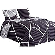 Euromat Bedspread 220 × 240 + 2× 40 × 40 cm - Tavira triangles black - Bed Cover