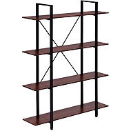 ModernHome S-04A Industrial style shelf, 4 shelves, 105 × 140 cm, brown - Shelving Unit