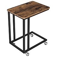 ModernHome LNT50X Side table on castors, rustic, 50 × 35 cm, brown - Side Table