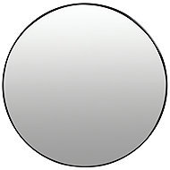 ModernHome Round wall mirror 80 cm, aluminium frame, black - Mirror