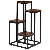 ModernHome ME-ATS18 Flower stand 67 cm, 4 shelves, dark wood - Flower Stand