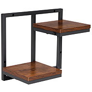 ModernHome ME-ATS04 Wall shelf with 2 levels, dark wood - Shelf