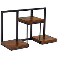 ModernHome ME-ATS06 Wall shelf with 3 levels, dark wood - Shelf