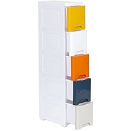 ModernHome PJJCBS0019-05B Mobile children's shelf on wheels, 5 drawers - Shelving Unit