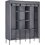 Massido 680100 Large textile cabinet, 45 × 130 × 175 cm, dark grey - Wardrobe