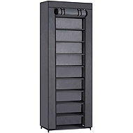 Massido 680200 Textile shoe rack 28 × 58 × 175 cm, dark grey - Shoe Rack