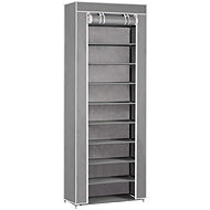 Massido 680201 Textile shoe rack 28 × 58 × 175 cm, light grey - Shoe Rack