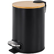 Teesa TSA0407 Bathroom waste basket 3 l, black - Rubbish Bin