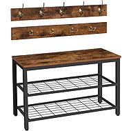 Vasagle Hallway coat rack with shoe rack Serano, brown-black - Coat Hanger