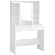 Vasagle Dressing table Berny 90 cm with mirror and LED lighting white - Dressing Table