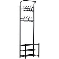 ModernHome GH-201 Clothes rack with 3 shelves, black - Coat Hanger