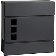 ModernHome HPB932-8 Mailbox with newspaper holder, galvanized steel, anthracite - Mailbox