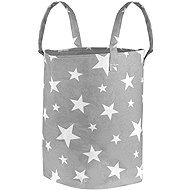 Nukido 740220 Toy basket, grey with stars - Storage Box