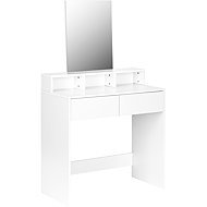 ModernHome PWJJDT0070 Large dressing table with mirror and drawers, white - Dressing Table