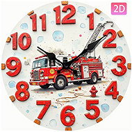 Excellent Wall Clock 25 cm - Fire Truck - Wall Clock