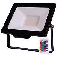 AVIDE Premium dimmable LED spotlight black 30W RGB, fog glass, with remote control - LED Reflector