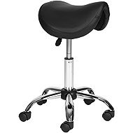 ModernHome PJJBS0019 Cosmetic swivel stool, height adjustable, eco leather, black - Stool