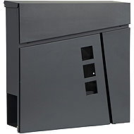ModernHome HPB932-20-1 Mailbox with newspaper holder, galvanized steel, anthracite - Mailbox