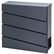 ModernHome HPB932-7 Mailbox with newspaper holder, galvanized steel, anthracite - Mailbox