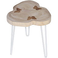 by inspire Natural Trio wooden stool/stool, 40 × 40 × 40 cm - Side Table
